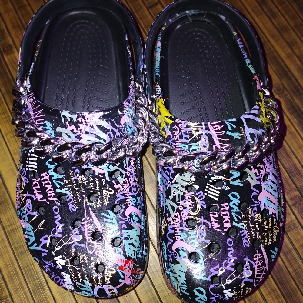 Black Graffiti Crocks